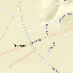 Ramer Tennessee Street Map