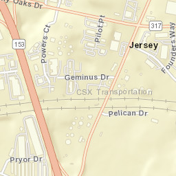 Jersey Tennessee Street Map