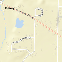 Caney Arkansas Street Map