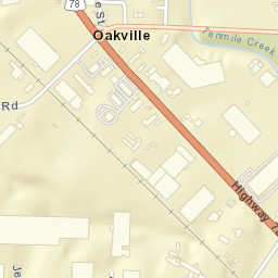 Oakville Tennessee Street Map