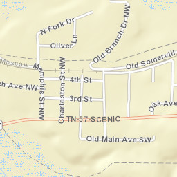 Moscow Tennessee Street Map
