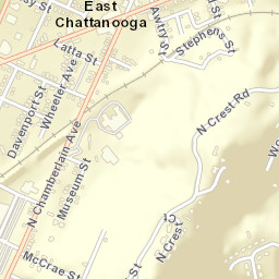 East Chattanooga Tennessee Street Map