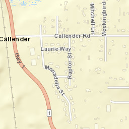 Callender California Street Map