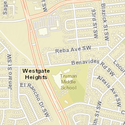 9553-9699 Reba Avenue Southwest Albuquerque NM Street Map