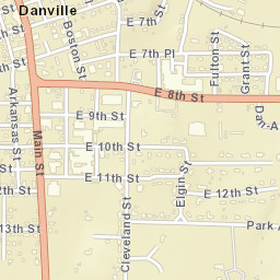Danville Arkansas Street Map
