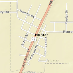 Hunter Arkansas Street Map