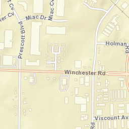 3806-3810 Winchester Road Memphis TN Street Map
