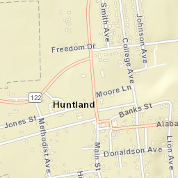 Huntland Tennessee Street Map