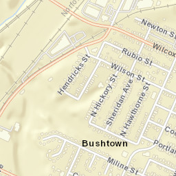 Bushtown Tennessee Street Map