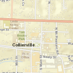 100-120 North Rowlett Street Collierville TN Street Map