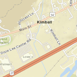 Kimball Tennessee Street Map