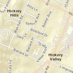Hickory Valley Tennessee Street Map