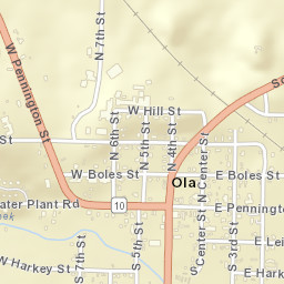 Pennington Street, Ola, AR 72853, USA Street Map
