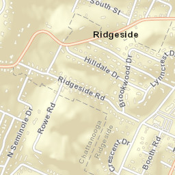 Ridgeside Tennessee Street Map