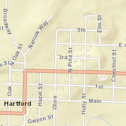 Hartford Arkansas Street Map