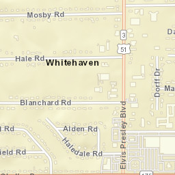 Whitehaven Tennessee Street Map