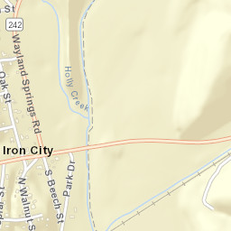 Iron City Tennessee Street Map
