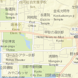 Kyoto, Japan Street Map