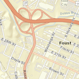 Foust Tennessee Street Map