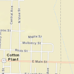 Cotton Plant Arkansas Street Map