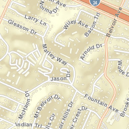 Brookfield Tennessee Street Map