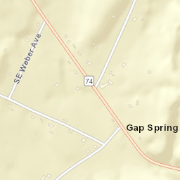 Gap Spring Tennessee Street Map