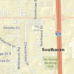8791 Northwest Drive Southaven MS 38671 Street Map
