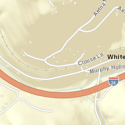 Whiteside Tennessee Street Map