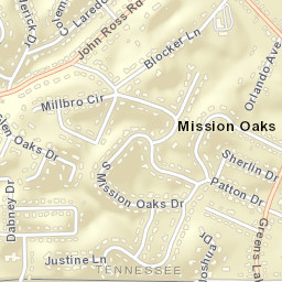 Mission Oaks Tennessee Street Map