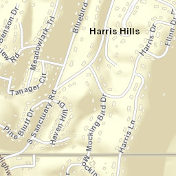 Harris Hills Tennessee Street Map