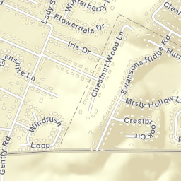 Irwin Hills Tennessee Street Map