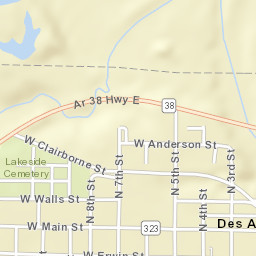 Des Arc Arkansas Street Map