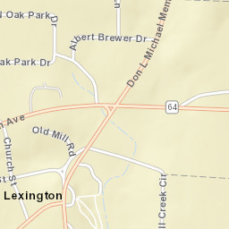 Lexington Alabama Street Map