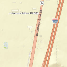 Pan American Freeway, Albuquerque, NM  Street Map