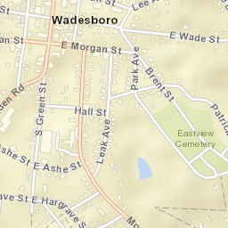 Wadesboro, NC, USA Street Map