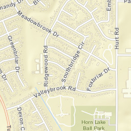 6275-6367 Hurt Road Horn Lake MS Street Map