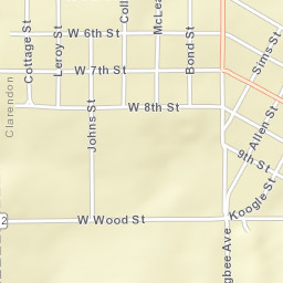 Bugbee Avenue, Clarendon, TX 79226 Street Map