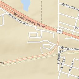 1000-1298 U.S. 270 McAlester OK 74501 Street Map