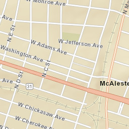 112 North B Street McAlester OK Street Map