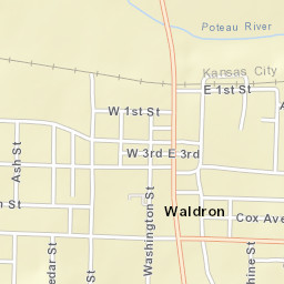Waldron Arkansas Street Map