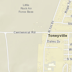 Toneyville Arkansas Street Map