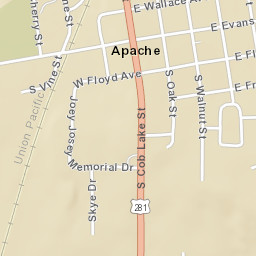 Apache OklahomaRex Ave Street Map