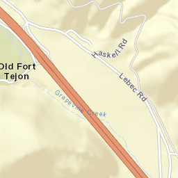 Old Fort Tejon California Street Map