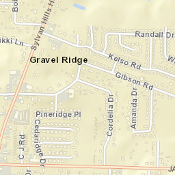 Gravel Ridge Arkansas Street Map