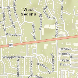 West Sedona Arizona Street Map
