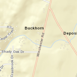 Buckhorn Alabama Street Map
