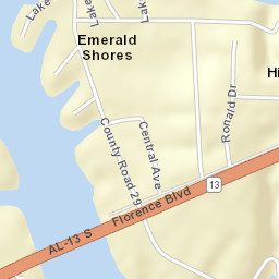 Emerald Shores Alabama Street Map
