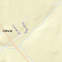 O'Neal Alabama Street Map