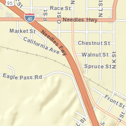Needles California Street Map