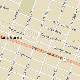 100 North 10th Street Hartshorne OK Street Map